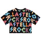 Girls Black Logo T-Shirt, 1, hi-res