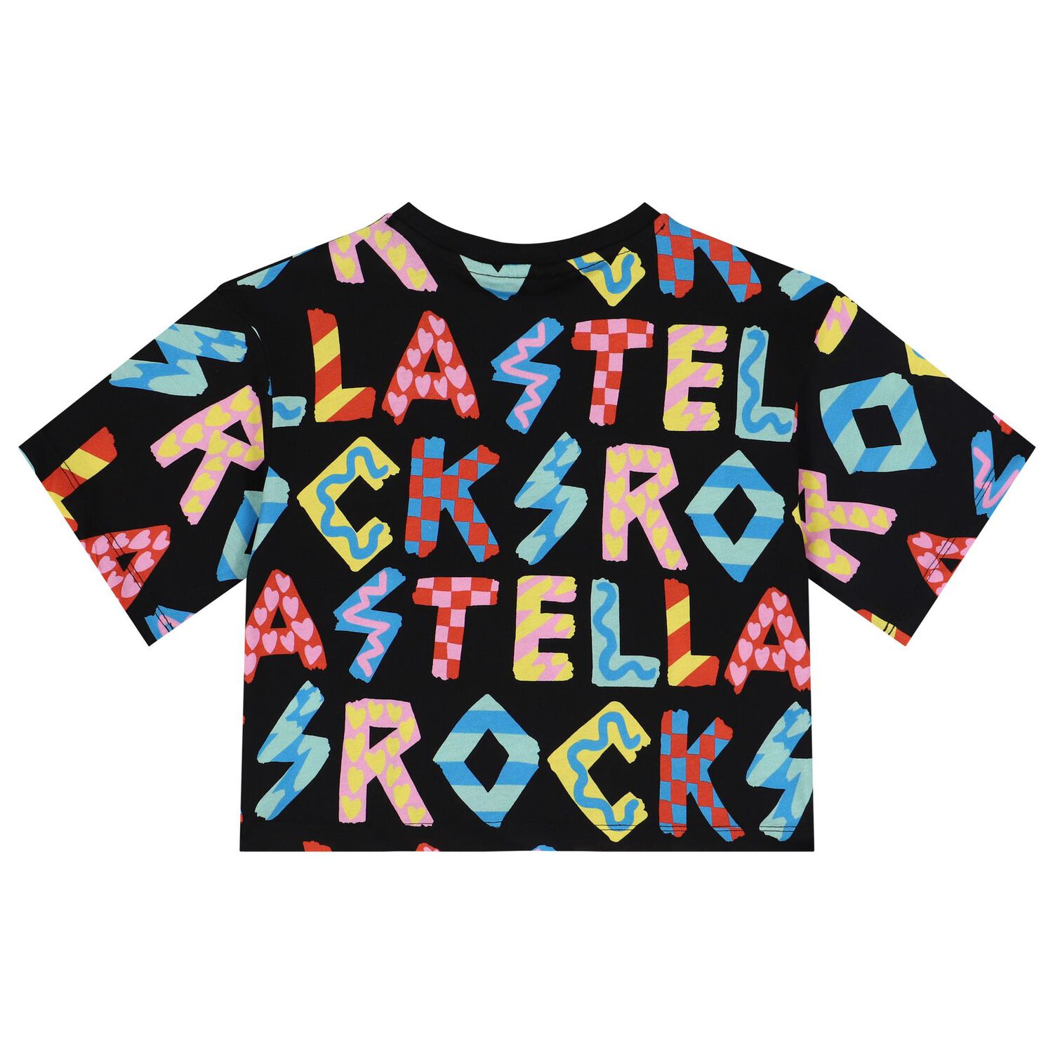 Girls Black Logo T-Shirt, 1, hi-res image number null