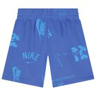 Boys Blue Logo Shorts Set, 3, hi-res