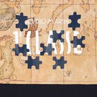 Beige & Navy Blue Geo Map Romper, 1, hi-res