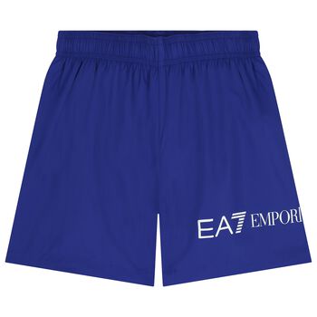 Boys Blue Logo Swim Shorts