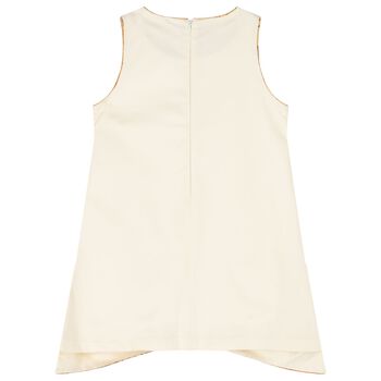 Girls Ivory Bow Dress