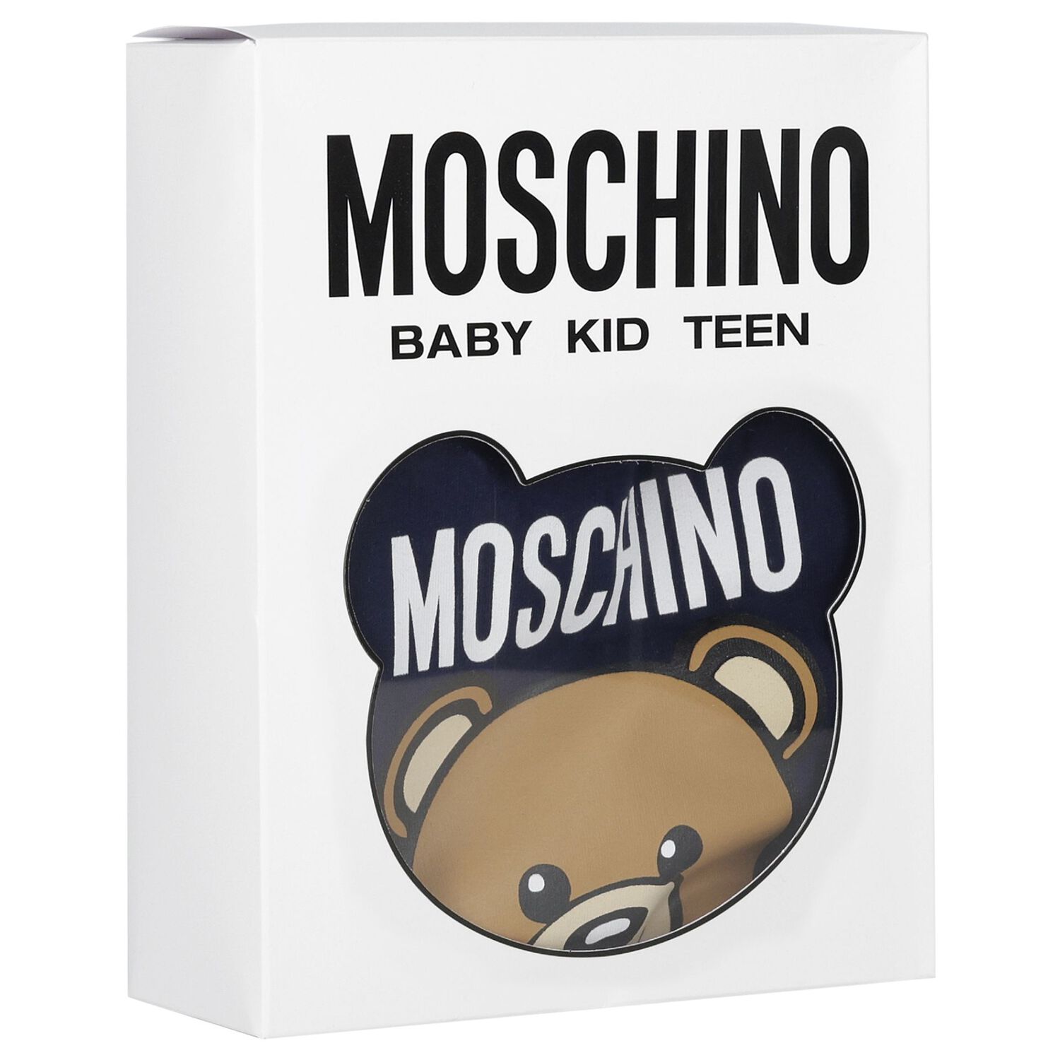 Navy Blue Teddy Bear Logo Babygrow, 2, hi-res