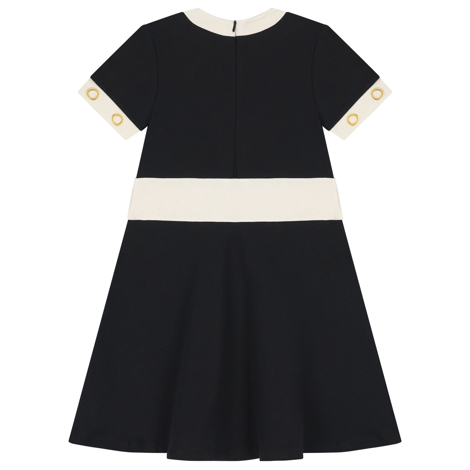 Girls Black Logo Dress, 1, hi-res