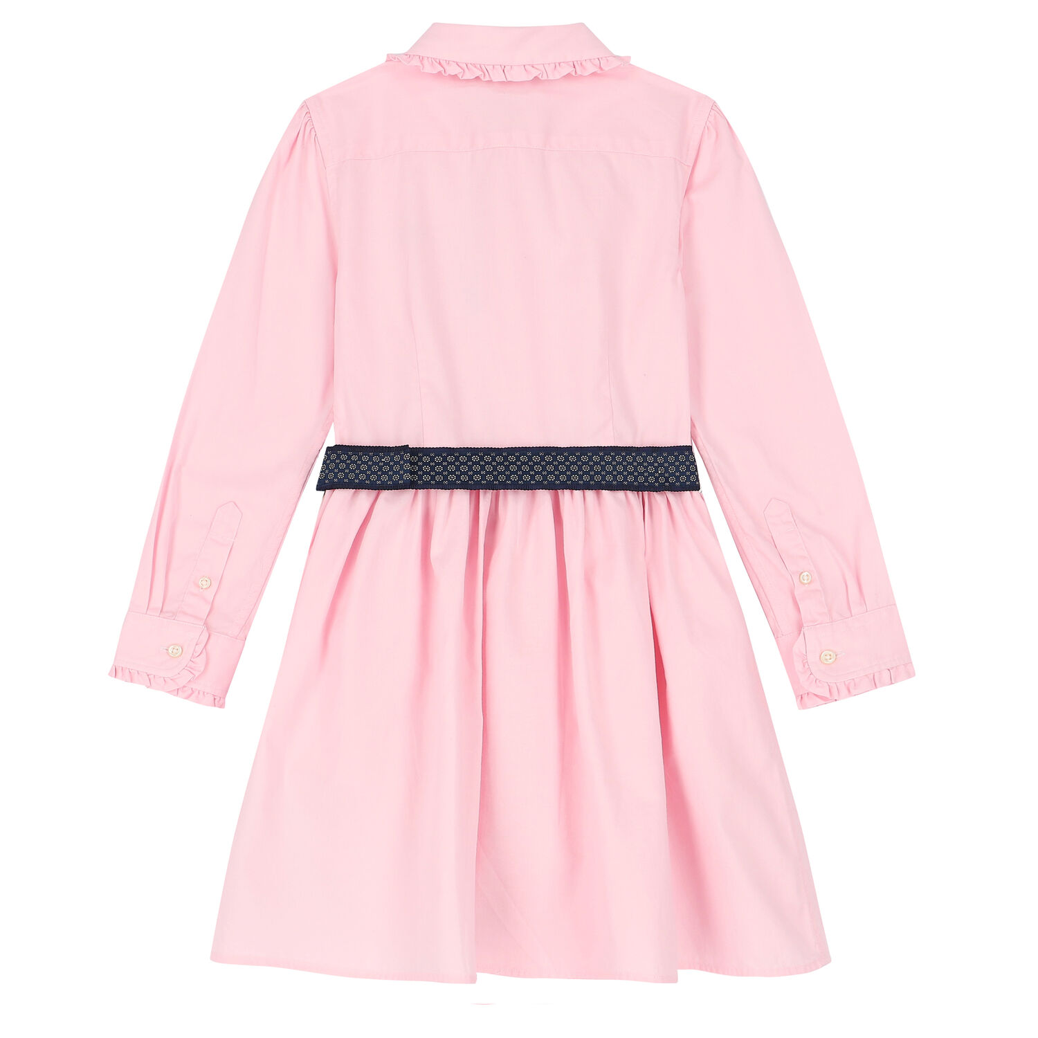 Girls Pink Logo Shirt Dress, 1, hi-res