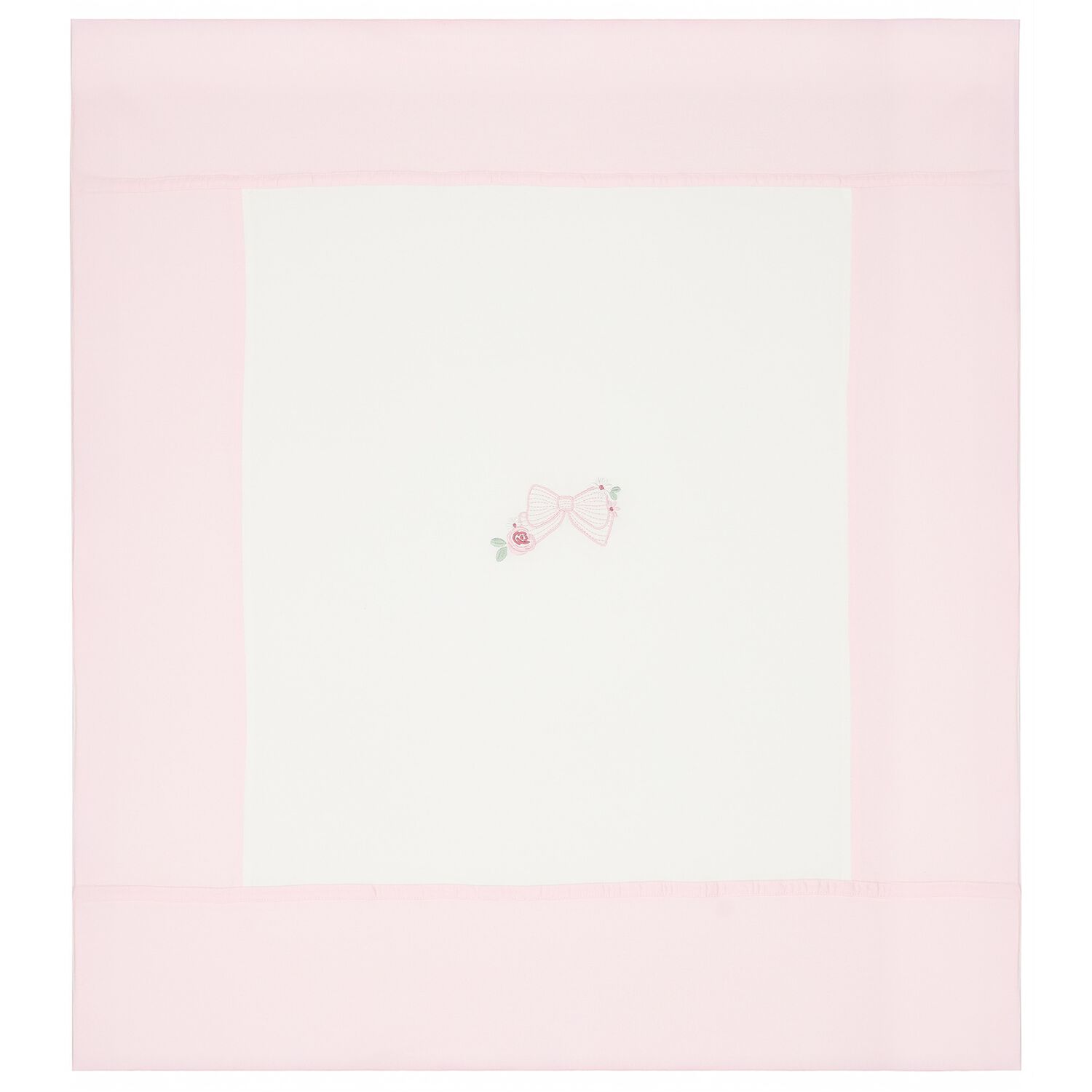 Baby Girls White & Pink Swaddle Blanket, 2, hi-res