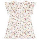 Girls White Christmas Pyjamas, 1, hi-res