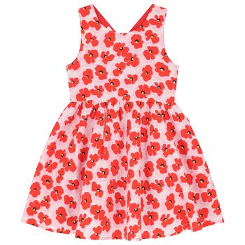 Girls Red & Pink Dress Sleeveless Dress