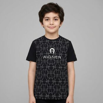 Boys Black Logo T-Shirt