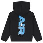 Boys Black Jordan Logo Hooded Top, 1, hi-res