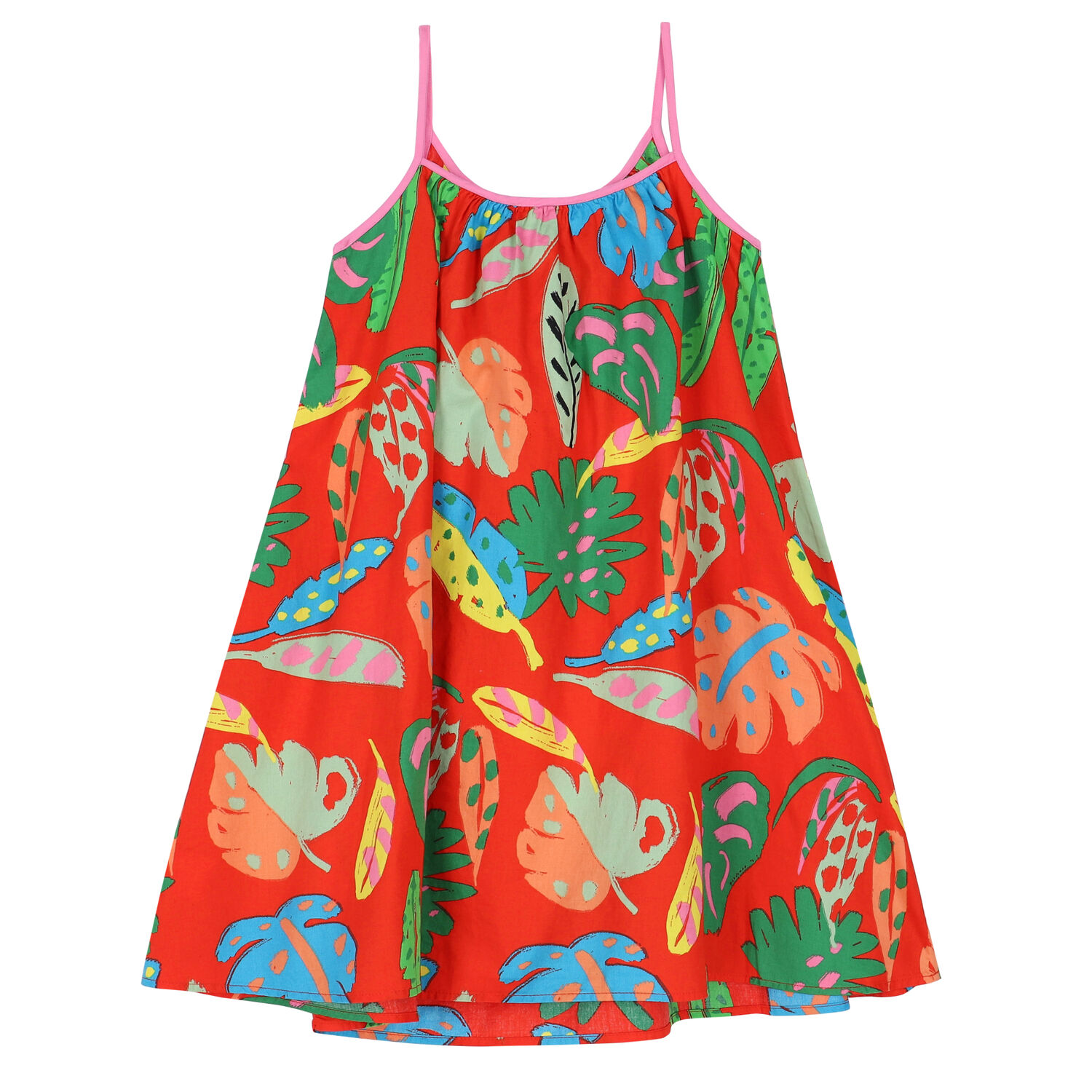 Girls Red Leaves Dress, 1, hi-res image number null