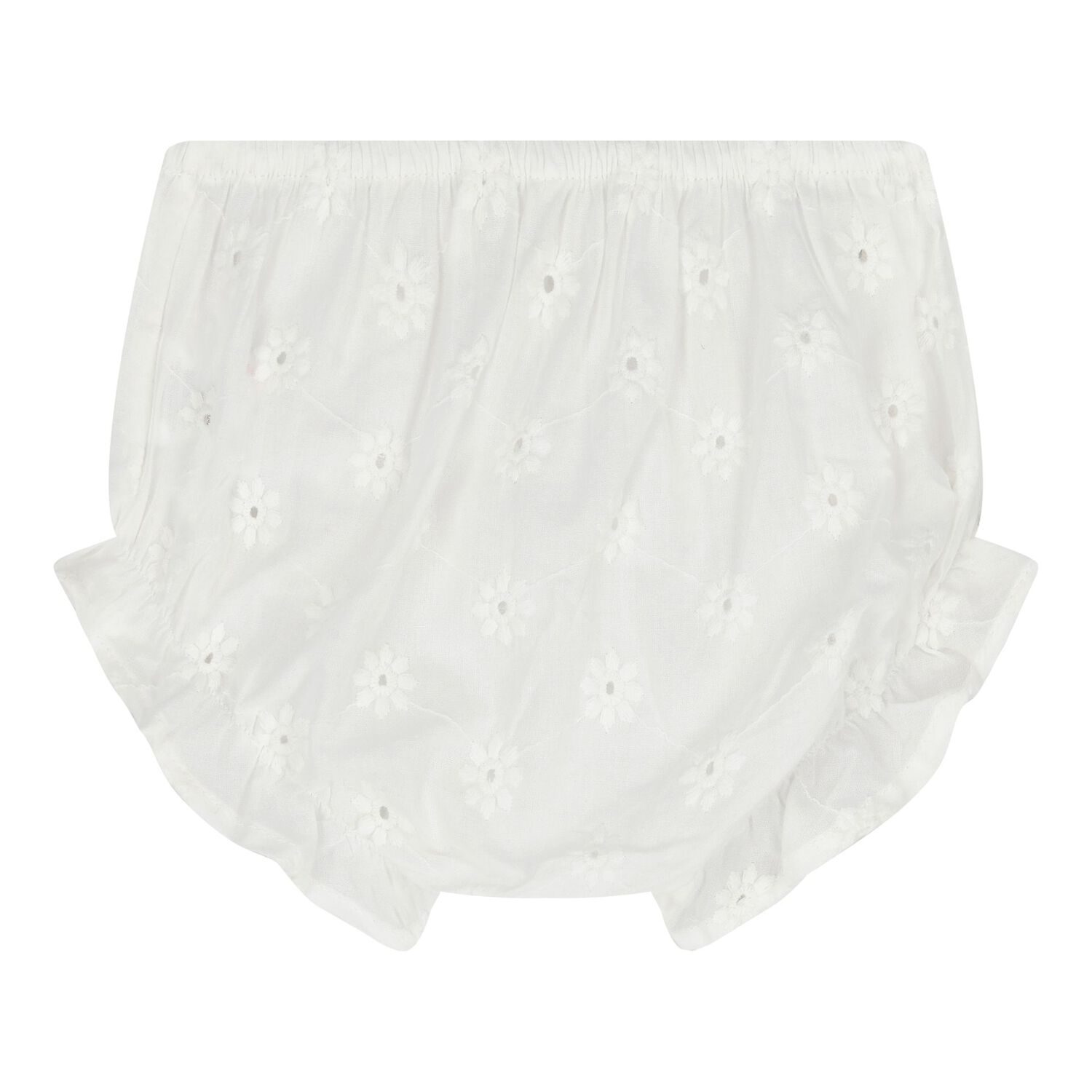 Baby Girls White Broderie Anglaise Dress Set, 1, hi-res