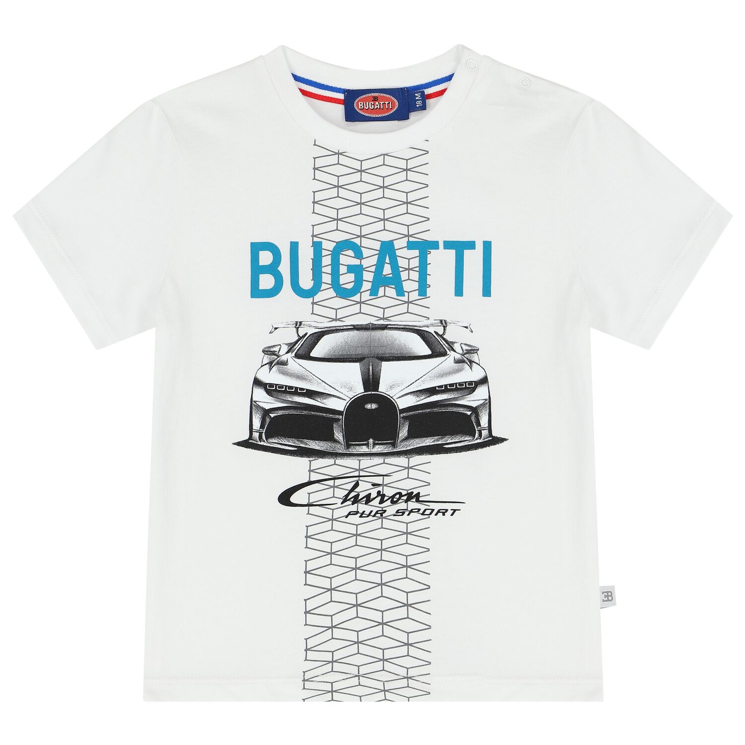 Younger Boys White Logo T-Shirt, 1, hi-res