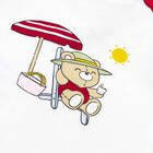 Baby Girls White & Red Swimsuit Set with Hat, 1, hi-res