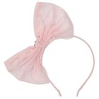 Girls Pink Tulle Headband, 3, hi-res