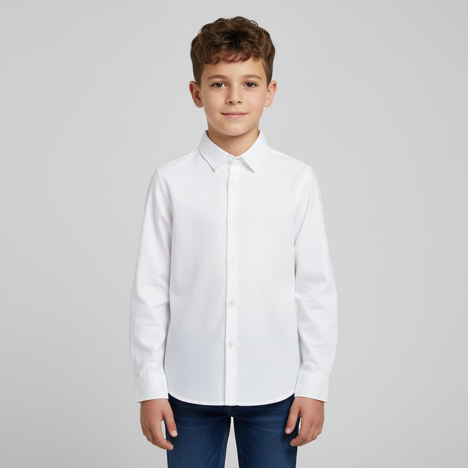 Boys White Shirt, 1, hi-res