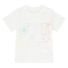 Younger Girls Ivory Logo T-Shirt, 1, hi-res