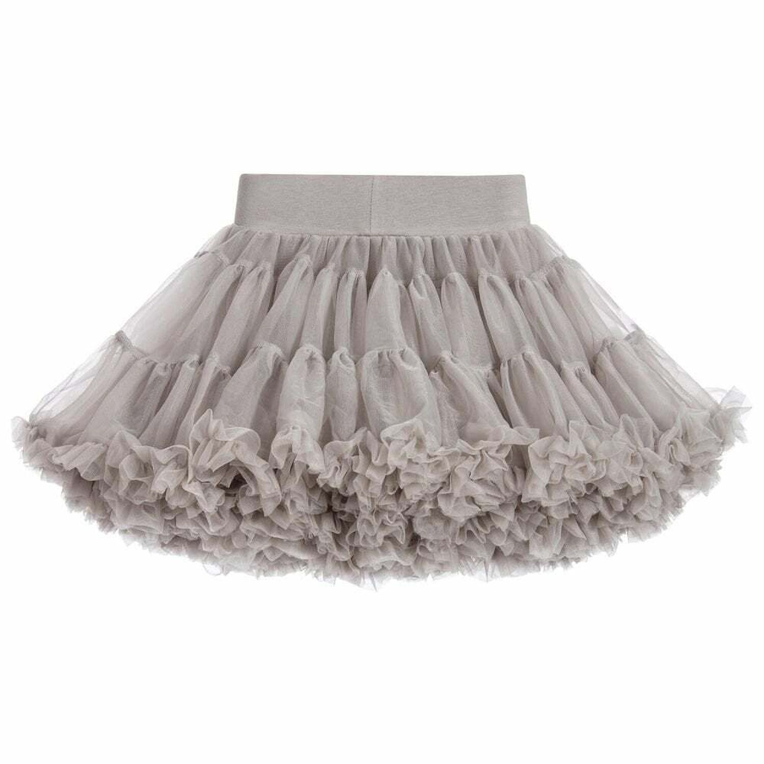 Girls Silver Tulle Tutu Skirt, 2, hi-res