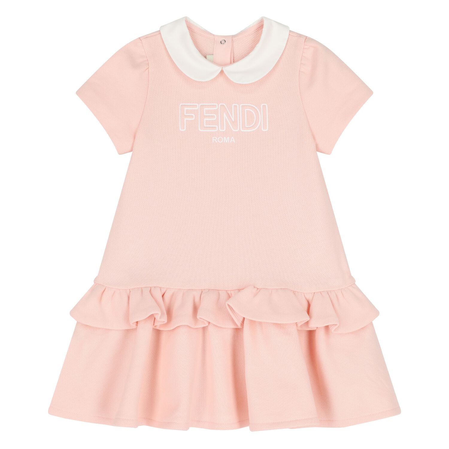 Younger Girls Pink Logo Dress, 1, hi-res