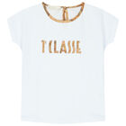 Girls White Logo T-Shirt, 1, hi-res