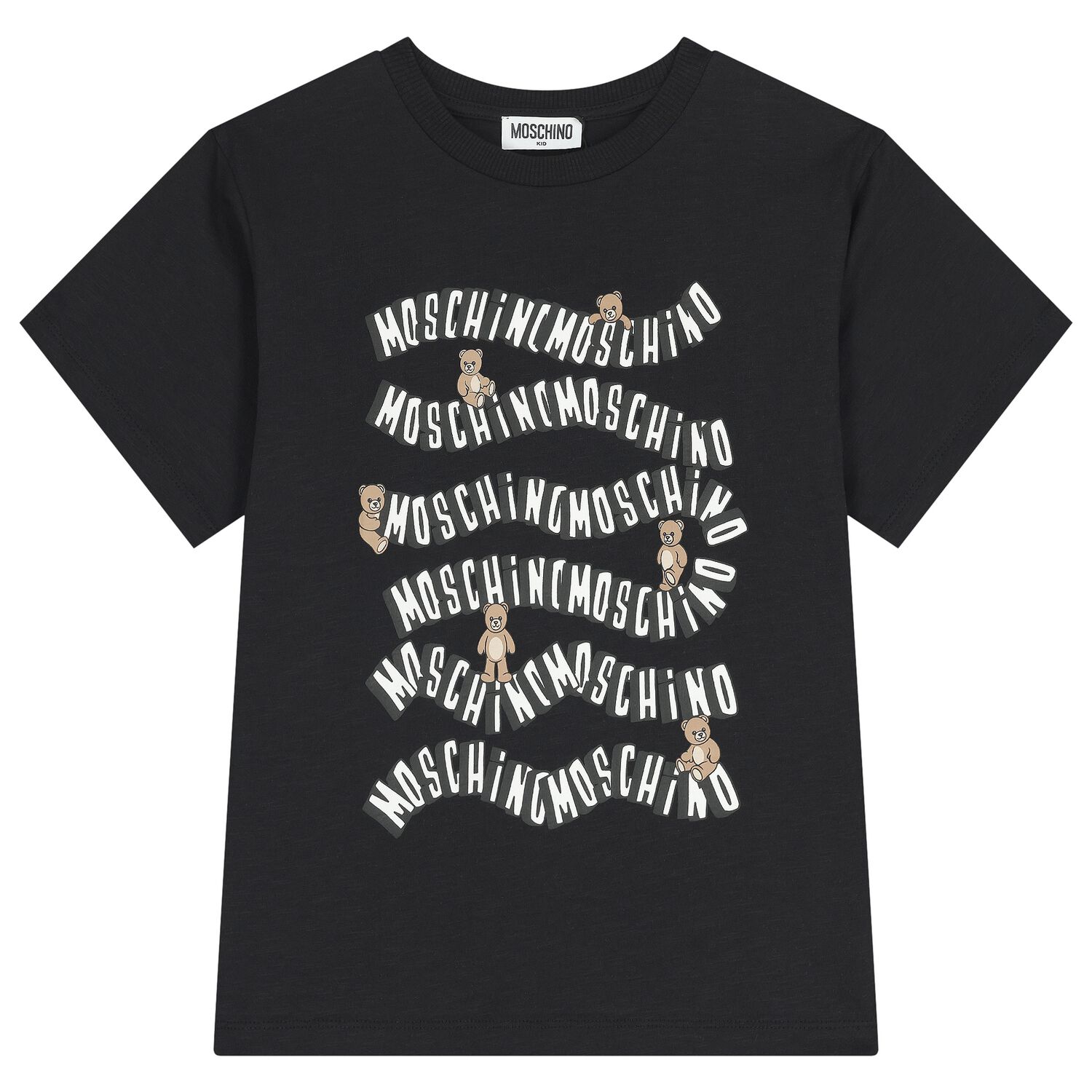 Black Teddy Bear Logo T-Shirt, 3, hi-res