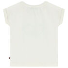 Girls Ivory Logo T-Shirt, 1, hi-res