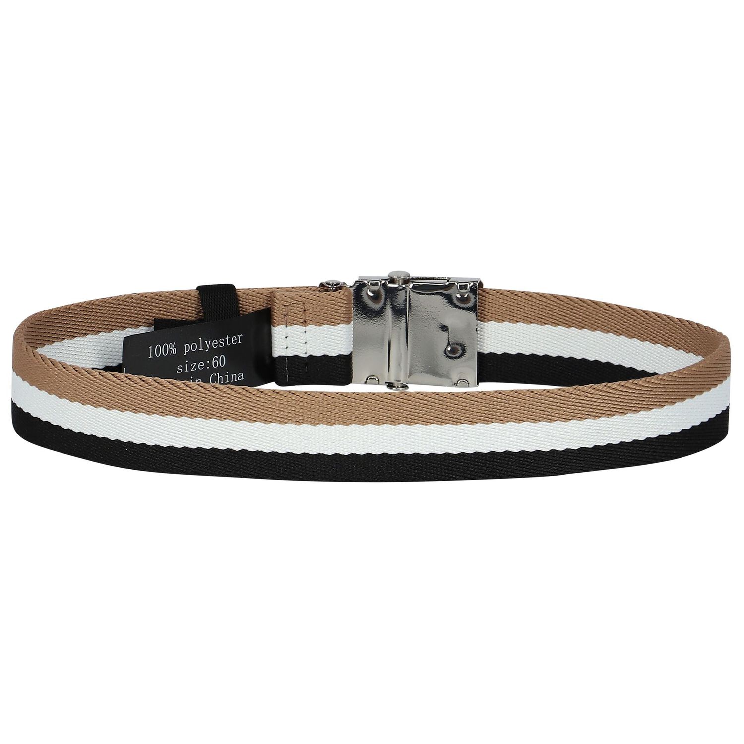 Boys Black Logo Belt, 1, hi-res