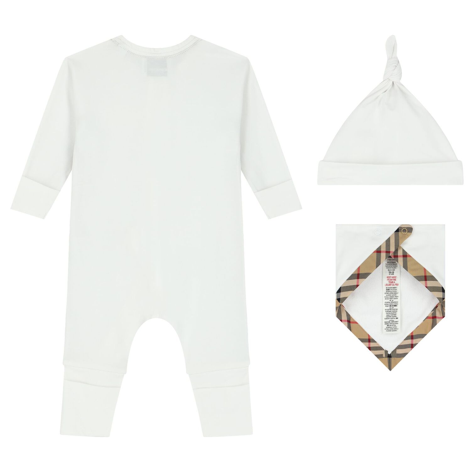 White & Beige Romper Gift Set, 1, hi-res