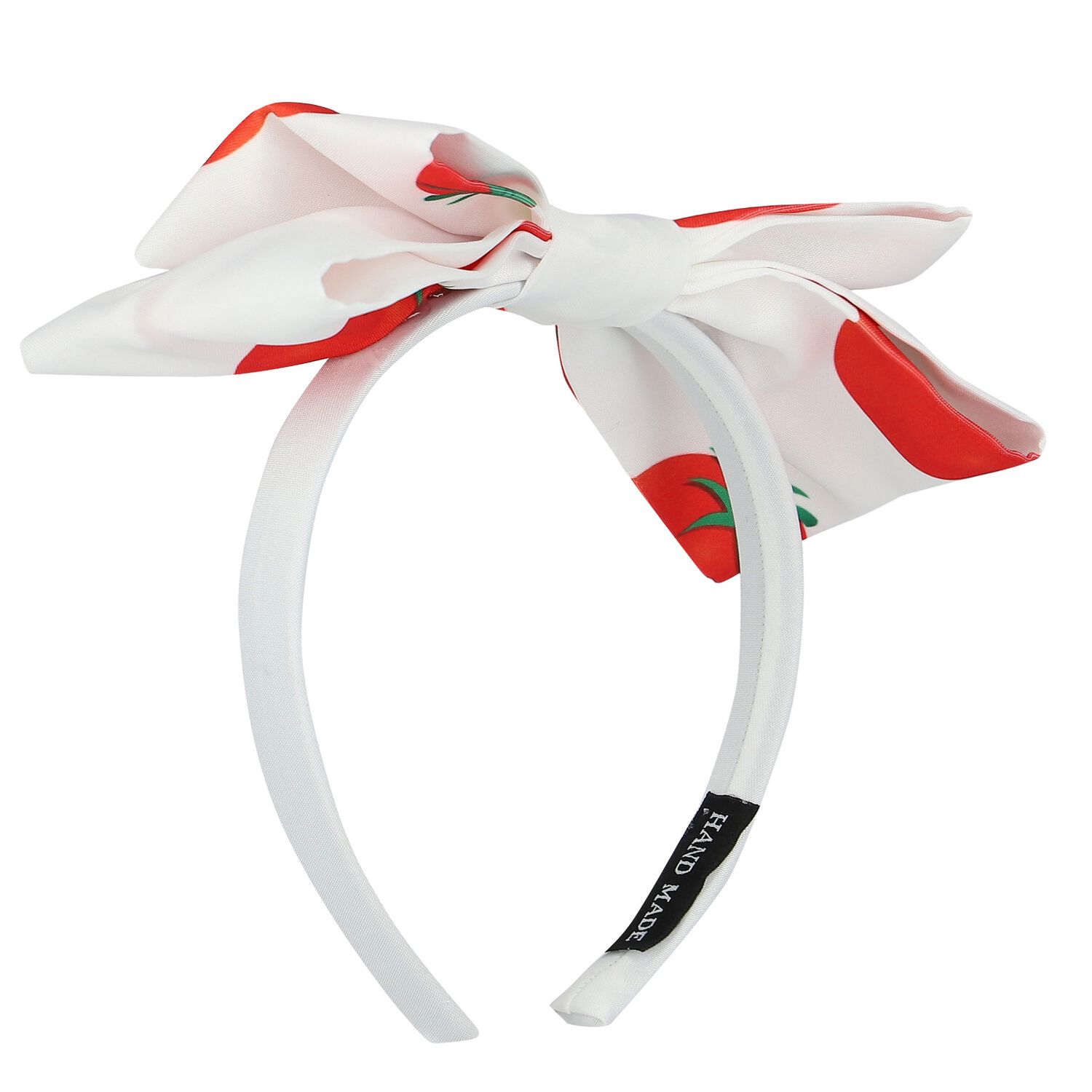 Girls White & Red Tomato Headband, 2, hi-res