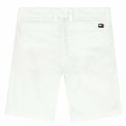 Boys White Chino Shorts, 1, hi-res