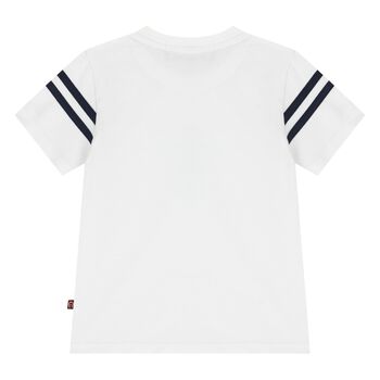 Younger Boys White Logo T-Shirt 