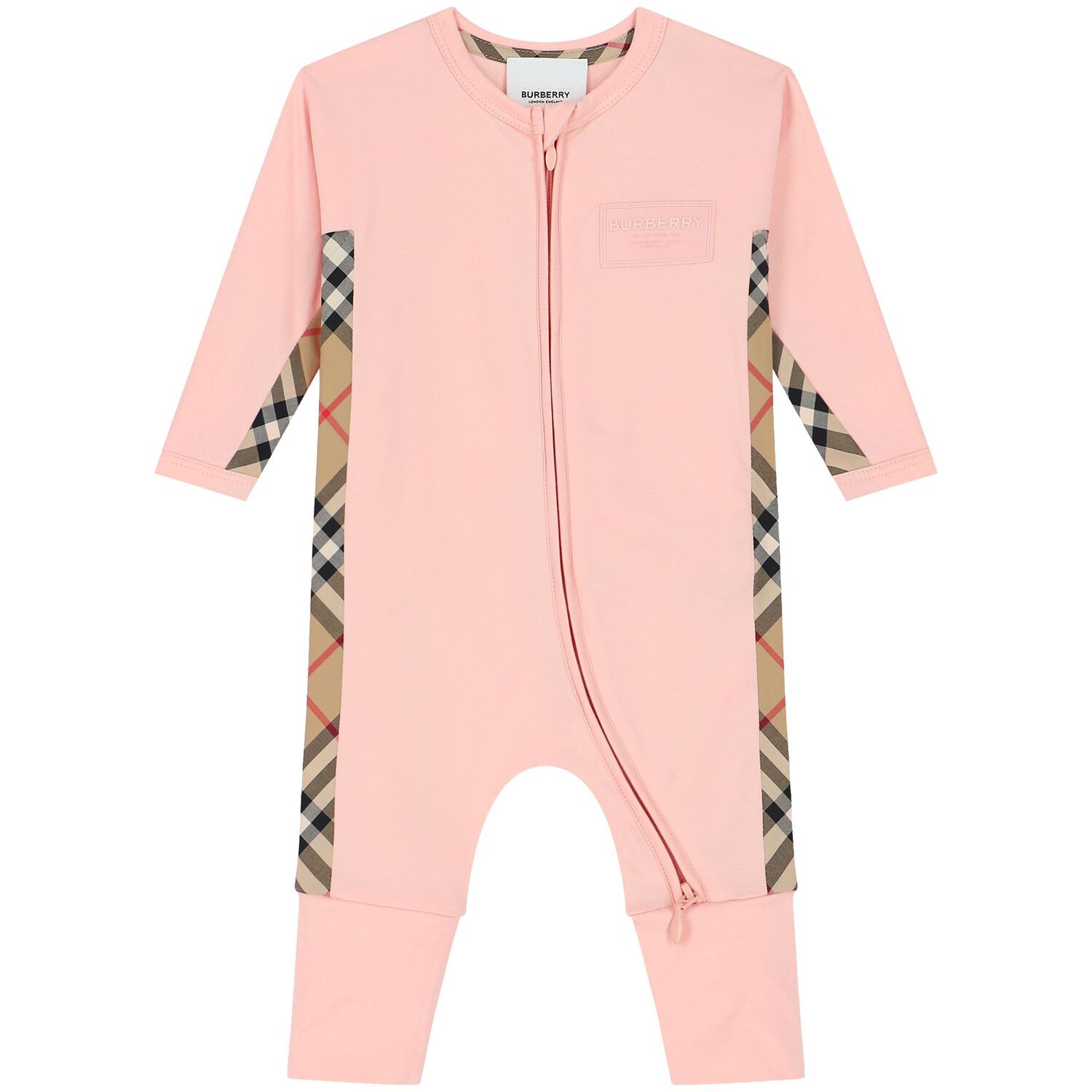 Baby Girls Pink & Beige Romper Gift Set, 3, hi-res