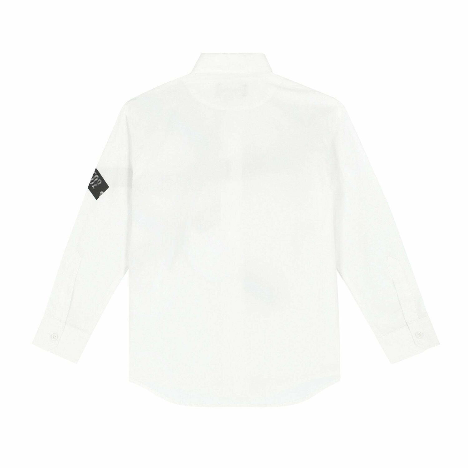 Boys White Logo Print Shirt, 1, hi-res