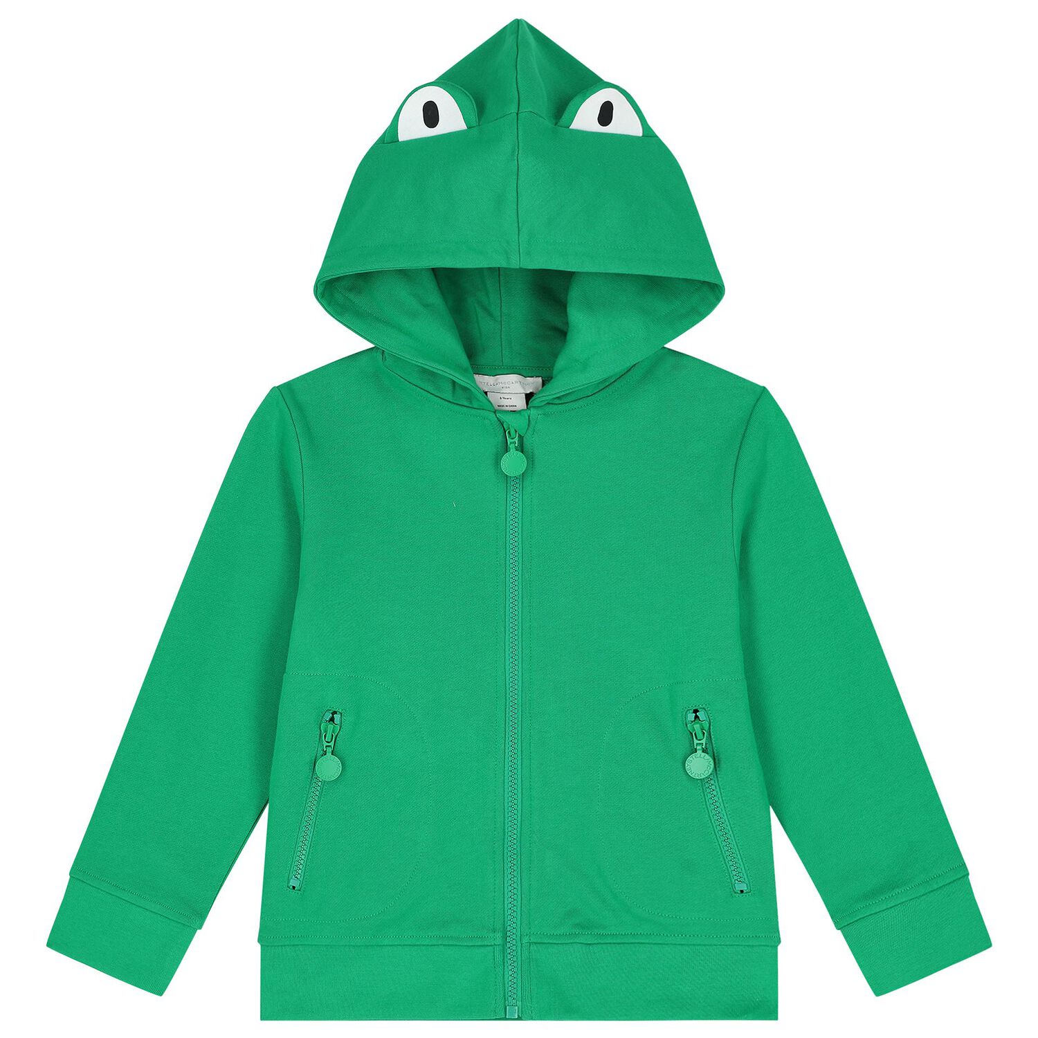Boys Green Hooded Zip Up Top, 1, hi-res image number null