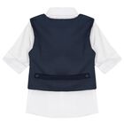Boys Navy & White Suit Set, 1, hi-res