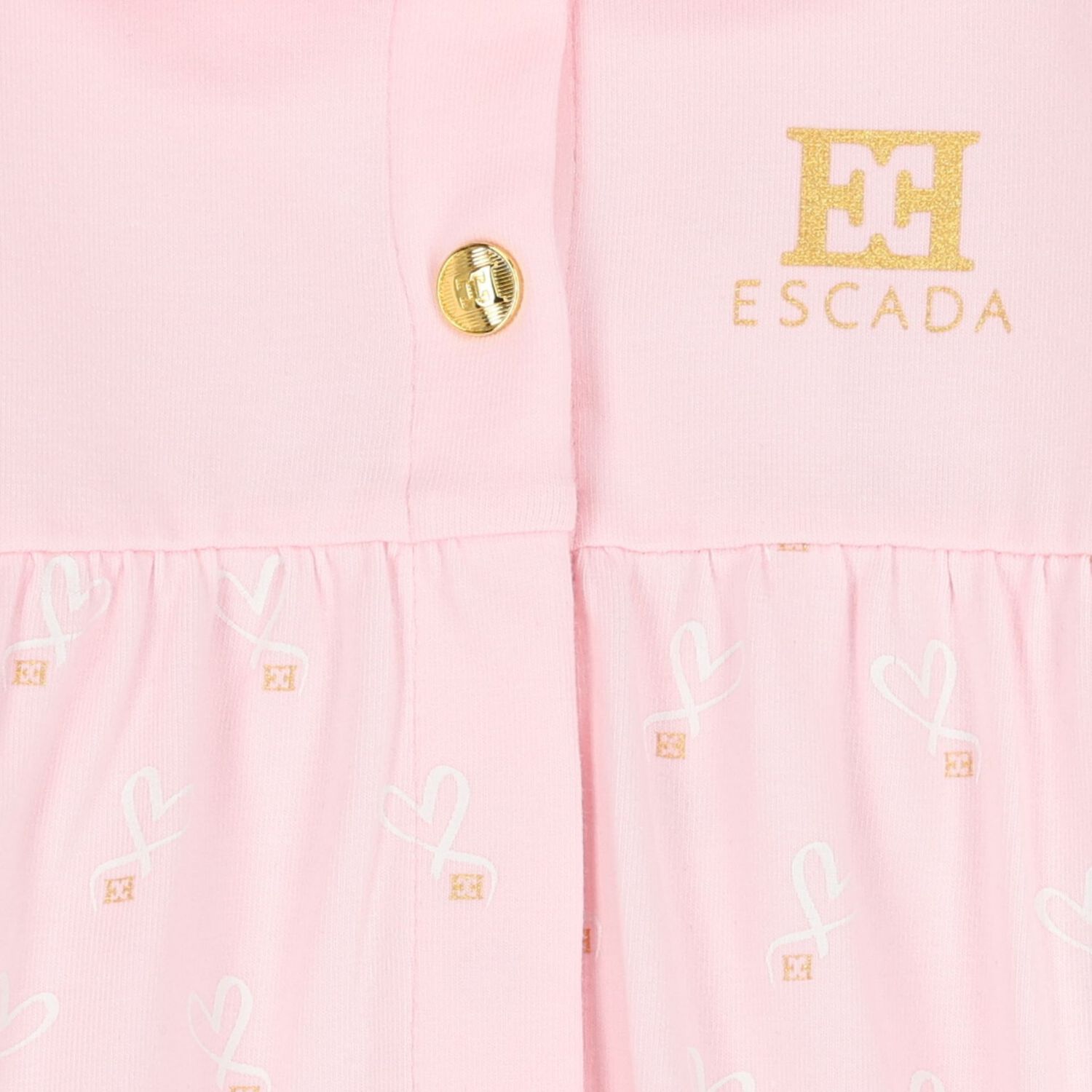 Baby Girls Pink Logo Heart Babygrow, 2, hi-res