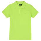 Boys Green Logo Polo Shirt, 1, hi-res