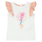 Baby Girls White & Pink Shorts Set, 1, hi-res