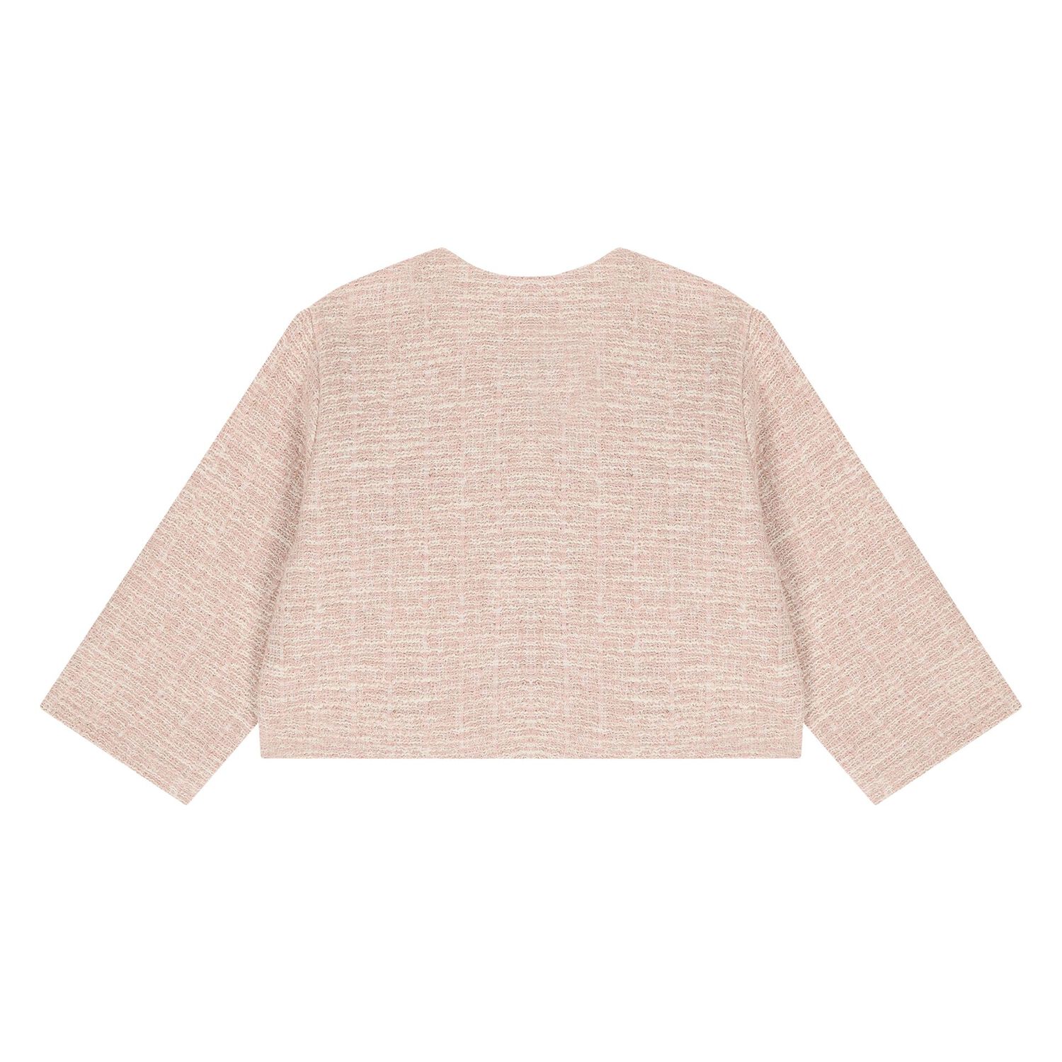 Younger Girls Pink Tweed Knit Skirt Set, 1, hi-res