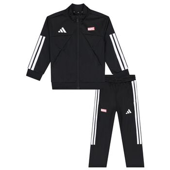 Boys Black Logo Marvel Tracksuit