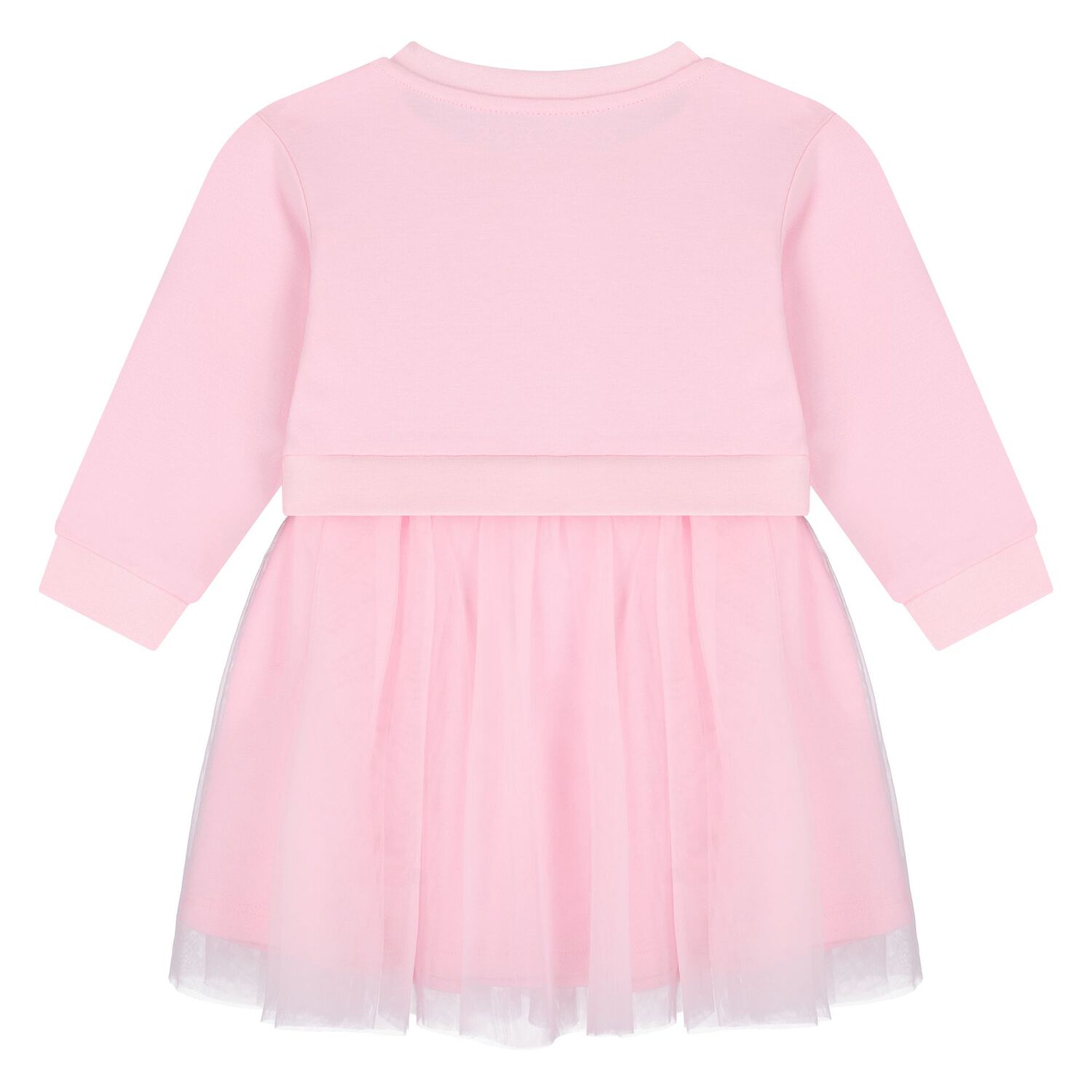 Baby Girls Pink Logo Tulle Dress Set, 1, hi-res