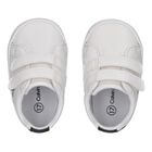 White Logo Baby Pre Walker Shoes, 1, hi-res
