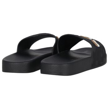 Boys Black Logo Sliders