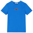 Boys Blue Logo T-Shirt, 1, hi-res