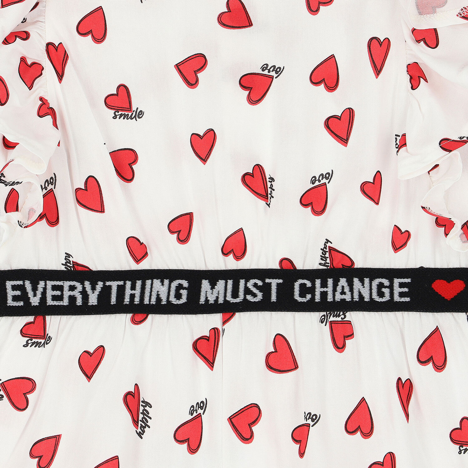 Girls Ivory Heart Playsuit, 1, hi-res image number null