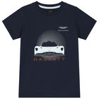Boys Navy Blue Logo T-Shirt, 2, hi-res