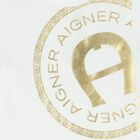 Boys White & Gold Logo T-Shirt, 1, hi-res