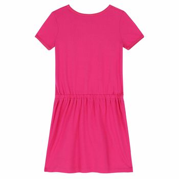 Girls Pink Logo Dress