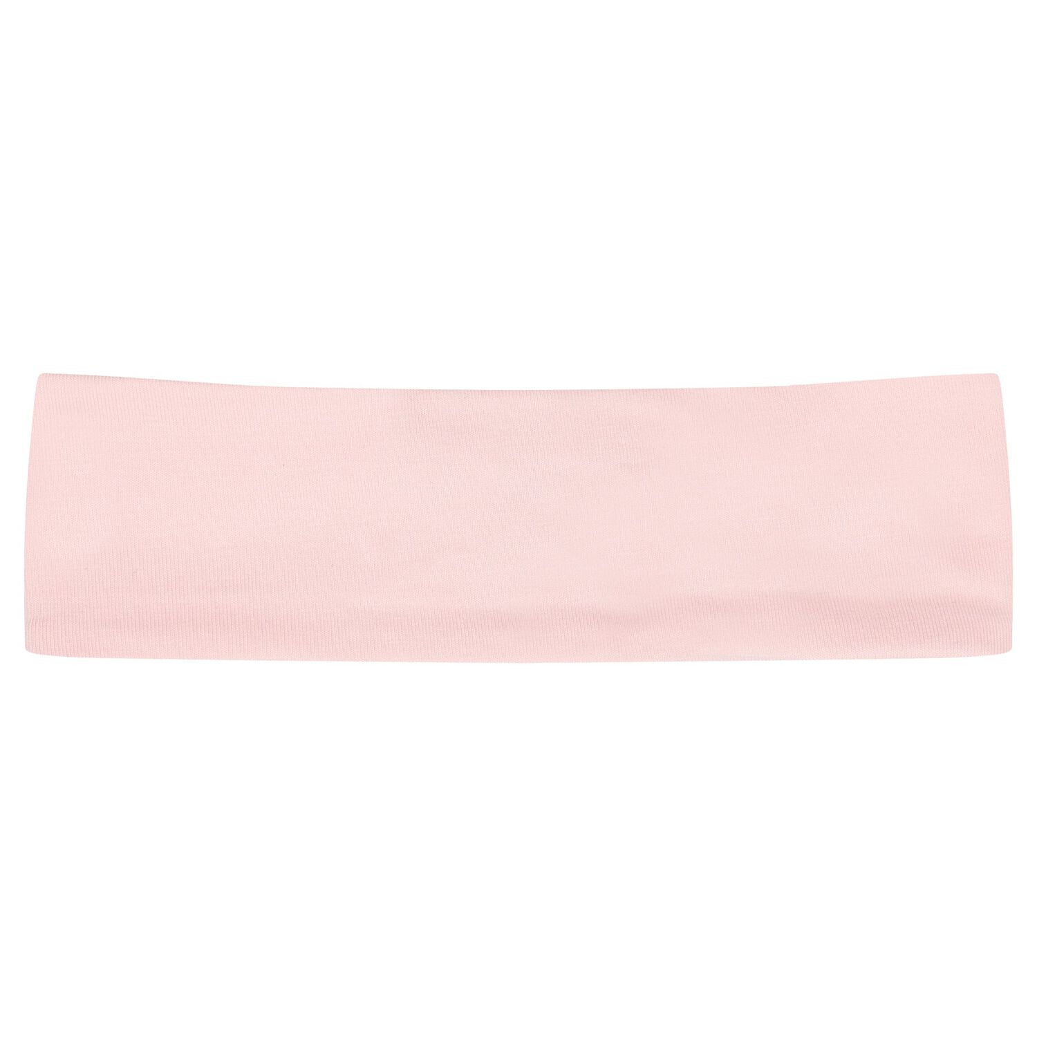 Baby Girls Pink & Ivory Logo Headband, 1, hi-res