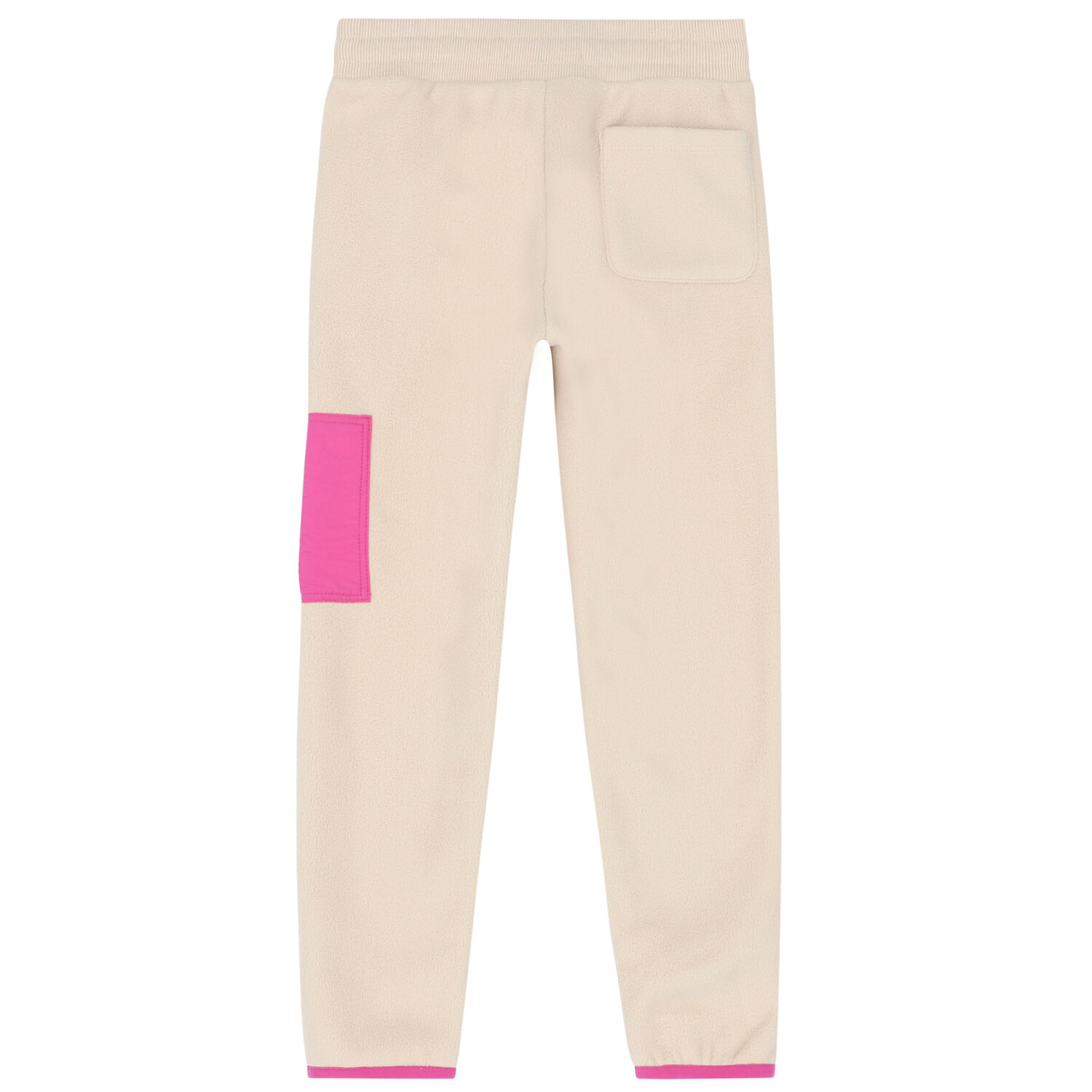 Girls Beige Logo Fleece Joggers, 1, hi-res image number null